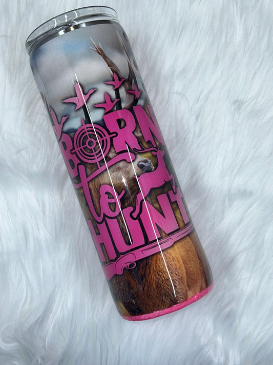 Born to Hunt Vinyl Wrap Tumbler 20oz