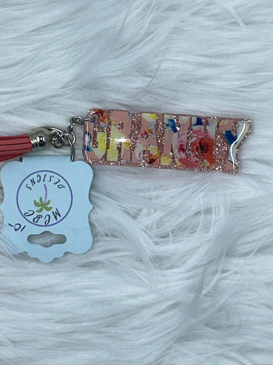 Granny Peach Keychain