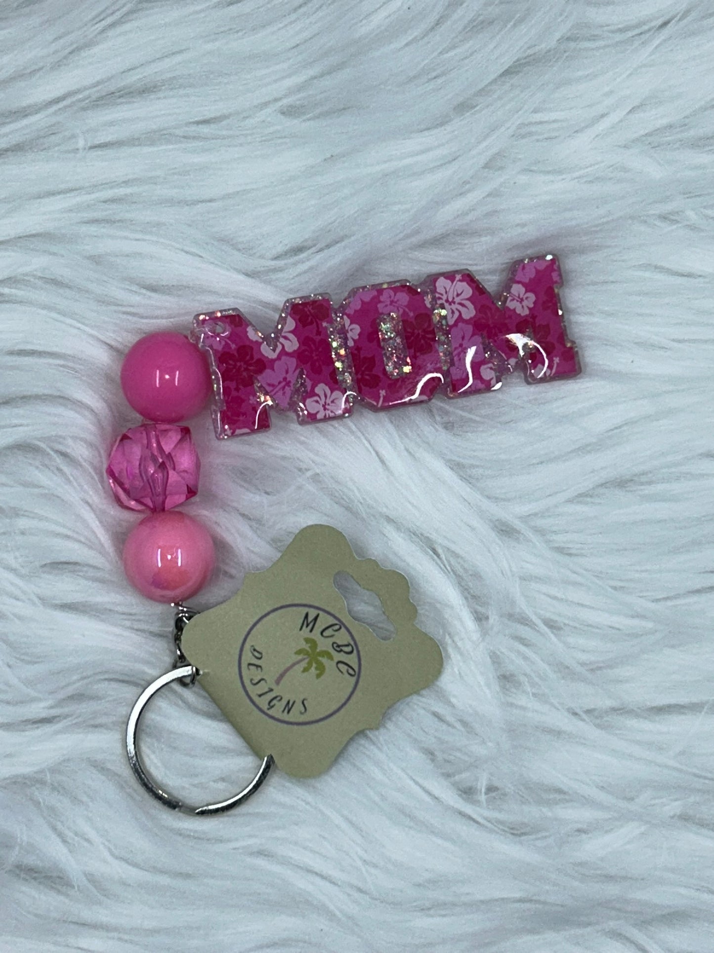 MOM Pink Keychain