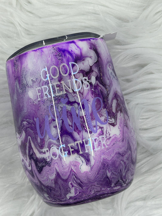 12oz Good Friends Swirl Wine Tumbler