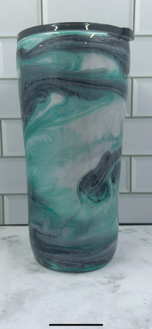 20oz Swirl Tumbler Black & Teal